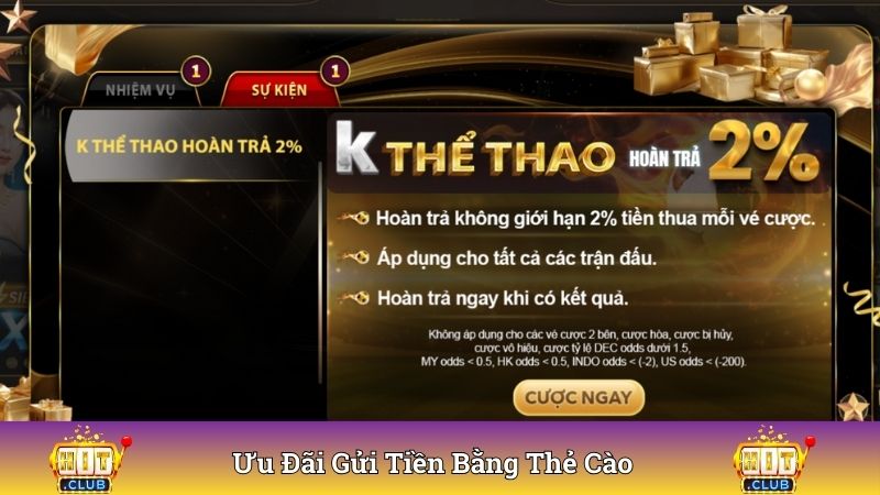 Ưu đãi gửi tiền bằng thẻ cào điện thoại nhận ngay 50.000 VND 